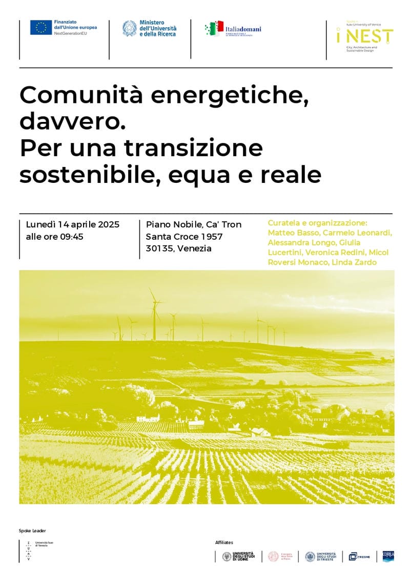 Comunità energetiche, davvero. Per una transizione sostenibile, equa e reale